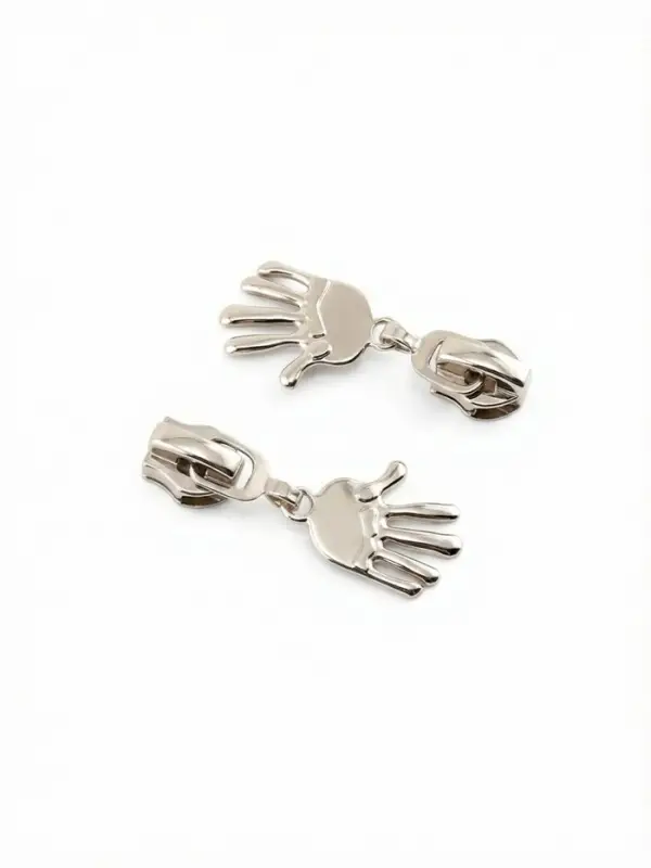 Бегунок для молнии &laquo;Спираль&raquo;, №7, &laquo;Ладонь&raquo;, 10 шт., цвет никель