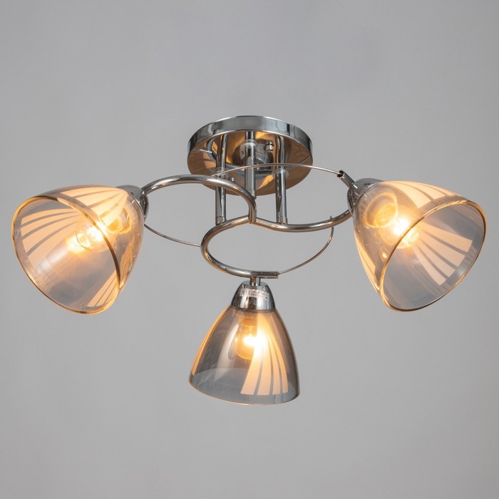 Люстра Люстра "Поли" 3х60Вт Е27 Хром 56х56х24см