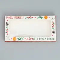 Коробка для шоколада «Чудесного нового года», с окном, 17 х 8.5 х 1.5 см