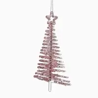 Ёлочная игрушка &laquo;Зимнее волшебство. Ёлочка сияние звезда&raquo;, 14&times;8 см, розовый