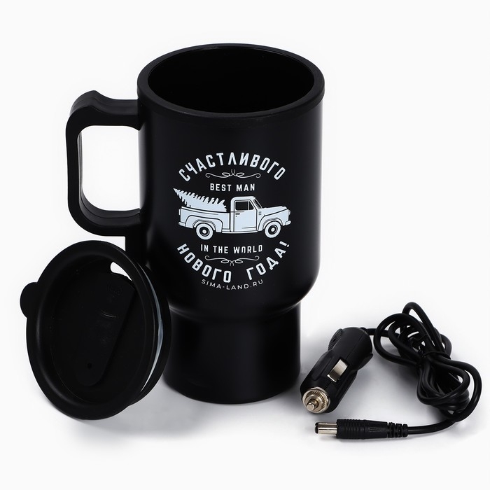 Новый год. Термокружка с USB кабелем «Счастливого Нового года», 450 мл Новый год. Термокружка с USB кабелем «Счастливого Нового года», 450 мл