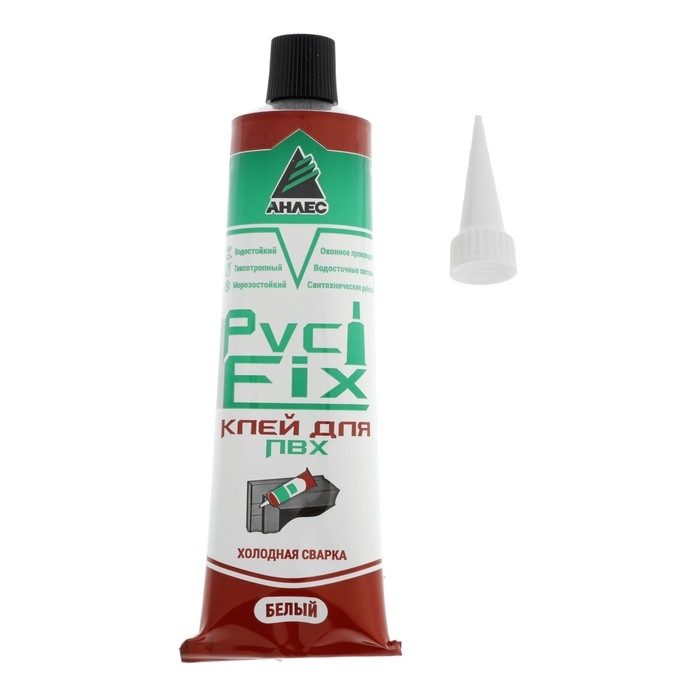 Клей Клей "АНЛЕС" PVC FIX, белый, для ПВХ, 150 мл