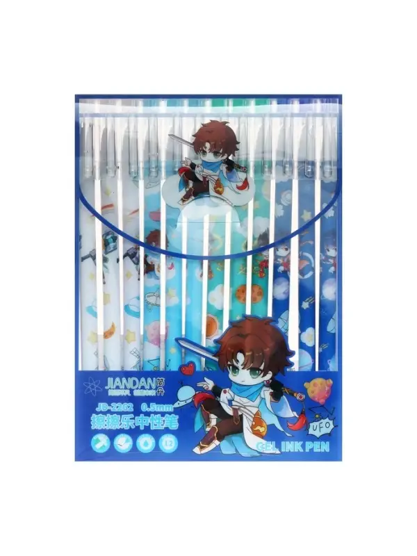 Стираемая ручка &laquo;Аниме&raquo;, гелевая, синий стержень, узел 0.5 мм, МИКС