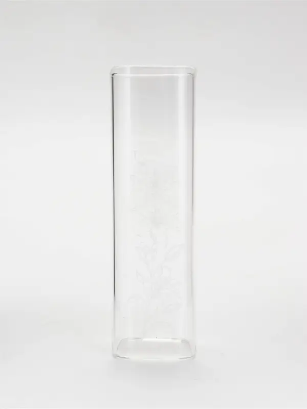 Ваза стеклянная для цветов " Цветы ", 6 х 20 см (530 мл)