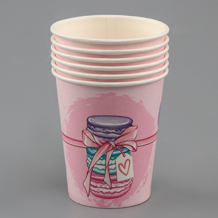 Набор бумажной посуды Набор бумажной посуды "Пироженки" 6 тарелок,6 стаканов