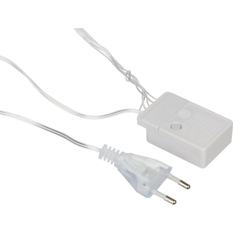 Гирлянда светодиодная теплый желтый, 96LED(1,5х1,5м) прозр пров  IP20