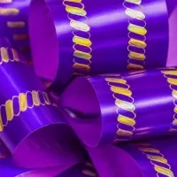 Подарочный бант - шар №5, фиолетовый, для упаковки подарков