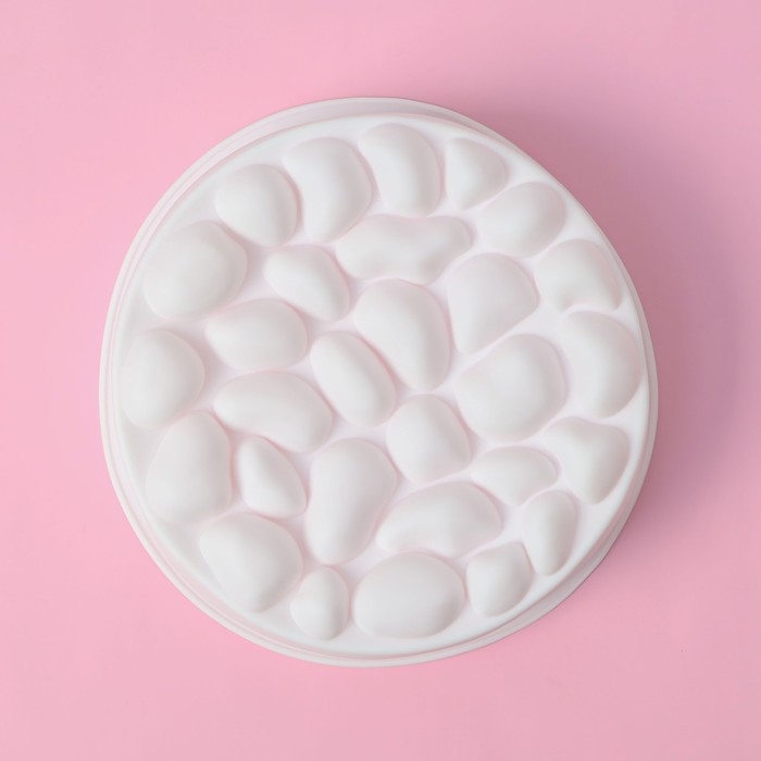 Форма для муссовых десертов и выпечки Доляна «Камешки», силикон, 19,5×5,5 см, цвет белый Форма для муссовых десертов и выпечки Доляна «Камешки», силикон, 19,5×5,5 см, цвет белый