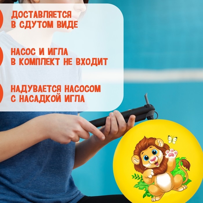 Мяч детский ZABIAKA «Лев», d=22 см Мяч детский ZABIAKA «Лев», d=22 см