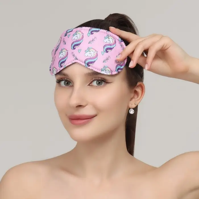 Маска для сна «Единороги», 19.5×8.5 см, резинка одинарная, рисунок МИКС