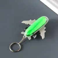 Брелок световой на кольце "Самолёт" мигает МИКС иннерционный 7х6х1,8 см