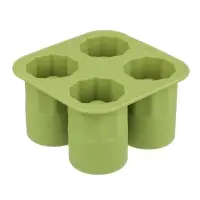 VETTA Форма силиконовая для льда 4 ячейки 12,5х12,5х7см, "Рюмка", 3 цвета