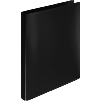 Папка на 2-х кольцах пласт. 16/25мм А4 черная