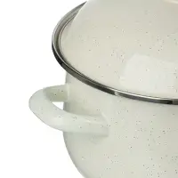 Кастрюля эмалированная VETTA Айвори, 22см, 3,6л, индукция