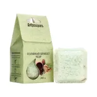 Соляной брикет куб &laquo;Кедр&raquo; 200 г &laquo;Добропаровъ&raquo;