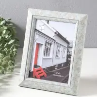 Фоторамка пластик 13х18 см "Марокканская мозаика" оттенки голубого 23х18х2 см