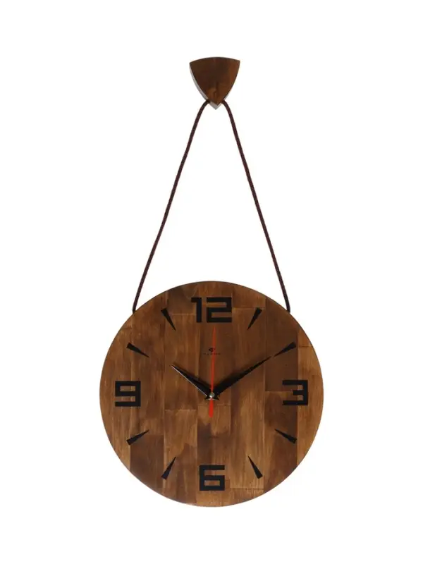 Часы настенные, интерьерные, бесшумные, d-30 см, дерево на подвесе Часы настенные, интерьерные, бесшумные, d-30 см, дерево на подвесе