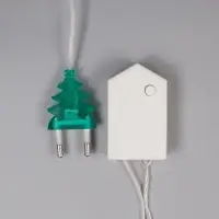 Гирлянда &laquo;Нить&raquo; 5 м с насадками &laquo;Игла&raquo;, IP20, прозрачная нить, 50 LED, свечение мульти, 8 режимов, 220 В