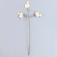 Топпер для торта новогодний «Динозаврик с ёлкой» 40×15×1.5 см