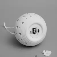 Ёлочный шар &laquo;Звёздное небо&raquo;, 9&times;9&times;9.8 см, 1 LED, керамика, от батареек LR44&times;2, свечение тёплое белое