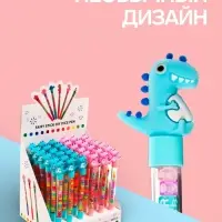 Ручка-прикол &laquo;Дракон&raquo;, с кубиками, синий стержень, гелевая, МИКС