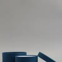 Набор подарочных коробок 2 в 1 круглых,  морской, с окном, 21 х 11 - 18 х 10 см