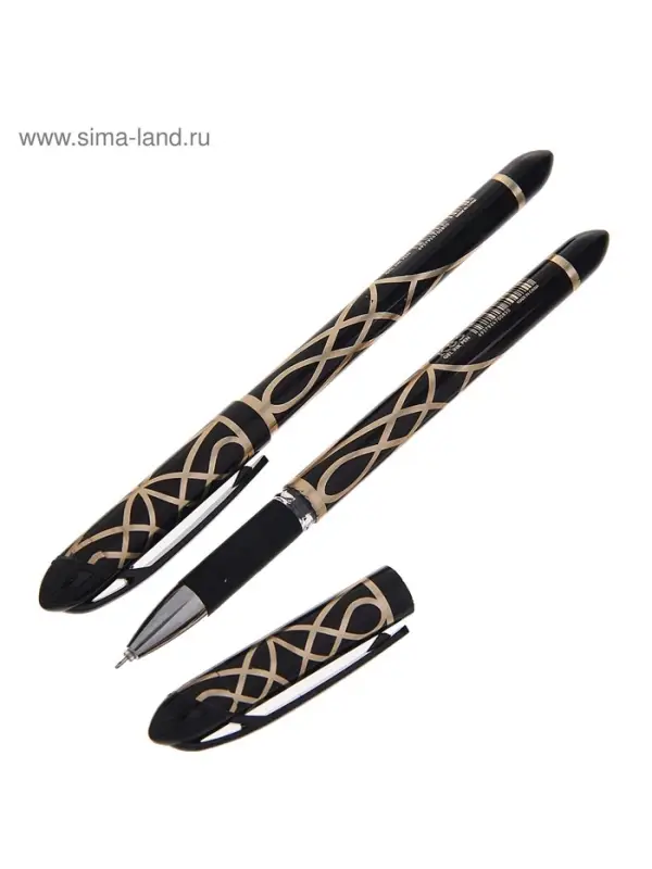Ручка гелевая, чёрный стержень, узел 0.5 мм, корпус с узором