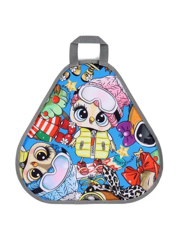 Ледянка мягкая треугольная Sova, голубой, рисунок МИКС Ледянка мягкая треугольная Sova, голубой, рисунок МИКС