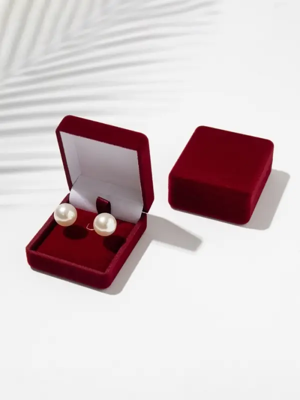 Футляр бархатный под серьги, кулон &laquo;Традиции&raquo;, 4.5&times;5&times;2 см, бордовый