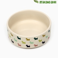 Миска керамическая "Цветные собачки", 200 мл, 10,5 х 4 см