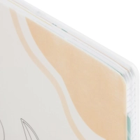 Бизнес-тетрадь 120л,клетка,А4 Flora 1,пласт.обл,серебр.спир,3раздел,линейка