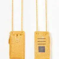 Сумка на магните, с длинным ремнём, 10&times;2.5&times;20 см, жёлтая