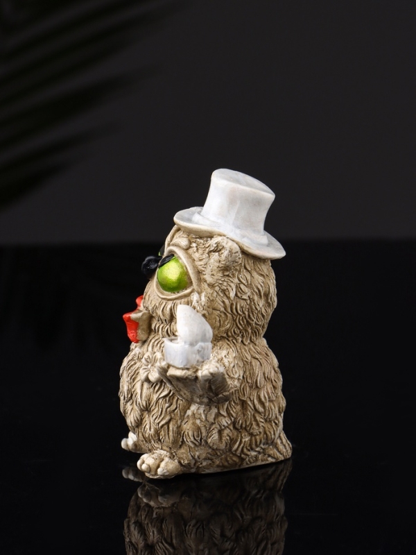 Набор фигур Набор фигур "4 совы на подносе" размер 20х10х10 см, бежевый