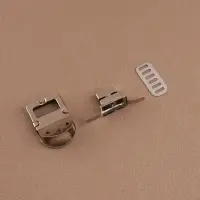 Застёжка для сумки, 2.3×3.5 см, цвет серебряный