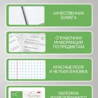 Предметная тетрадь по алгебре Hatber &laquo;Буквица&raquo;, 48 листов, в клетку, со справочным материалом, обложка из мелованного картона