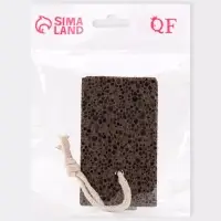 Натуральная пемза для педикюра, с подвесом, 10×6 см, в пакете, коричневый