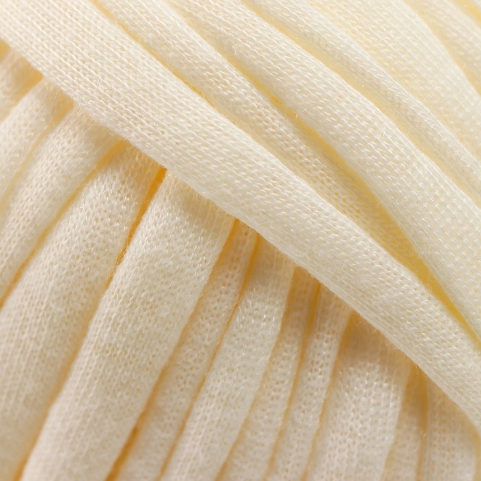 Пряжа трикотажная 100% хлопок Пряжа трикотажная 100% хлопок "Лентино mini" 100 гр 40 м цвет 86 сливочный