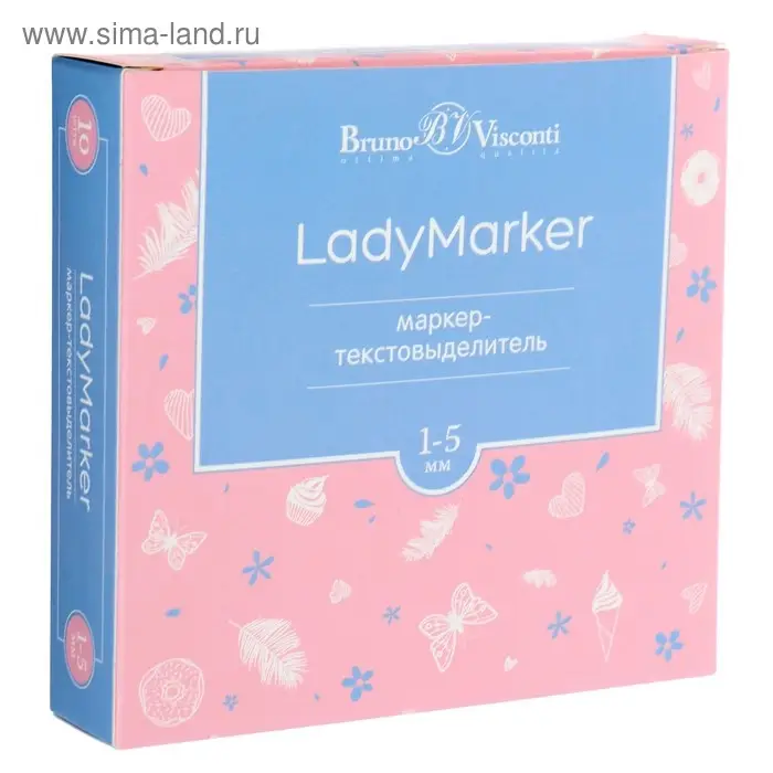 Маркер-текстовыделитель 1-5 мм, LadyMarker, мятный