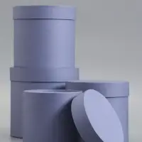 Набор подарочных шляпных коробок 4 в 1 &laquo;Графит&raquo; 18&times;18 ‒14&times;14 &plusmn;2 см