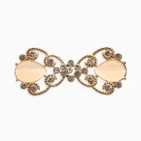 Зажим для кардигана "Ажур", винтаж, цвет белый в золоте Зажим для кардигана "Ажур", винтаж, цвет белый в золоте