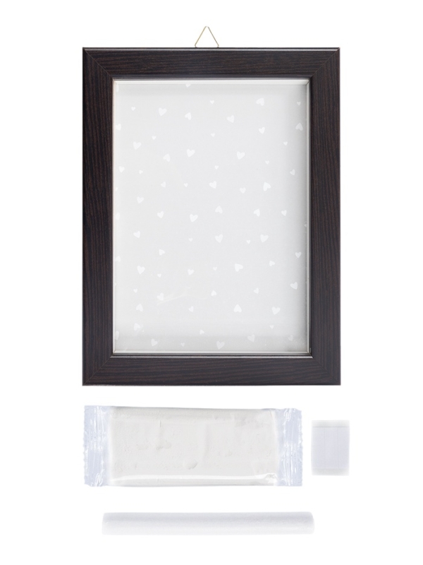 Набор  Набор "Лапочка. Слепки ручек вашего малыша Классик" (рамка со стеклом) коричн.рамка 05578