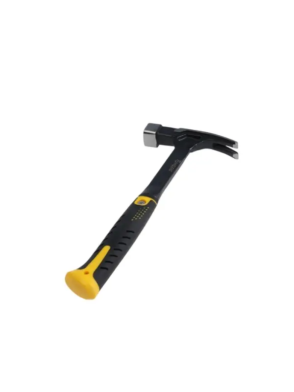 Молоток-гвоздодер ТУНДА ПРОФИ, цельнокованый, квадратный боек с магнитом, 2К рукоятка, 600 г   10777 Молоток-гвоздодер ТУНДА ПРОФИ, цельнокованый, квадратный боек с магнитом, 2К рукоятка, 600 г   10777