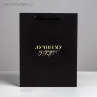 Пакет подарочный ламинированный, упаковка, «Лучшему из лучших», MS 18 х 23 х 10 см