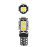 Лампочка светодиод. W5W (T10) PLUS, 6000K(Белый),12В, 1.9Вт,9LED, Поляр.,Обманка, кмпл.2шт.