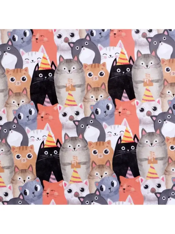 Бумага упаковочная глянцевая двухсторонняя &laquo;Котики&raquo;, 50 х 70 см