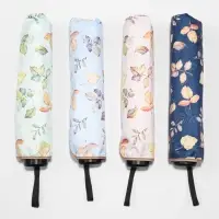 Зонт механический &laquo;Листопад&raquo;, эпонж, 4 сложения, 8 спиц, R=48/56 см, d=96 см, МИКС