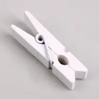 Прищепки для декора, набор 50 шт., белые &mdash; 3.5 см