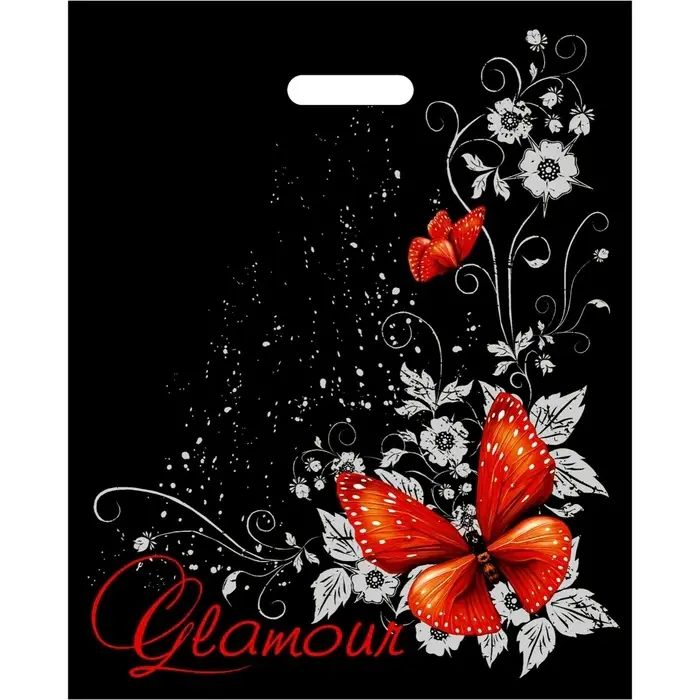 Пакет &laquo;Гламур&raquo;, полиэтиленовый с вырубной ручкой, 60 мкм, 38&times;47 см