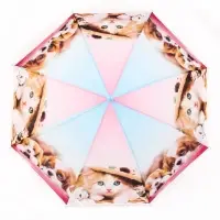 Зонт - трость детский &laquo;Зверюшки&raquo;, полуавтоматический, 8 спиц, R=41/47 см, d=82 см, МИКС