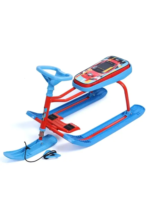Снегокат &laquo;Тимка спорт 1+&raquo; Sportcar, голубой, красный, TC1+/SC Nika Kids
